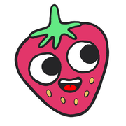 Jelly’s mascot, a hand-drawn strawberry